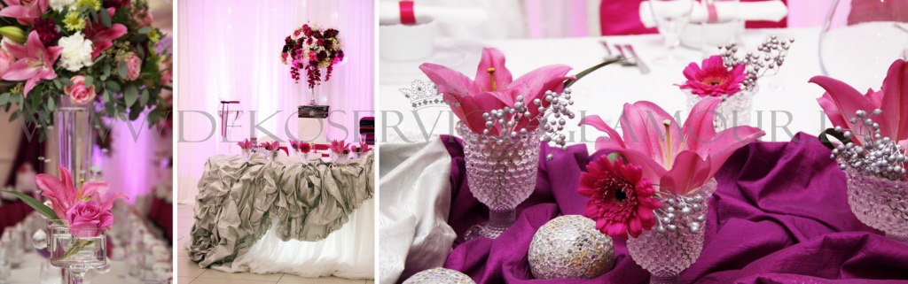 Deko schwarz pink weiss